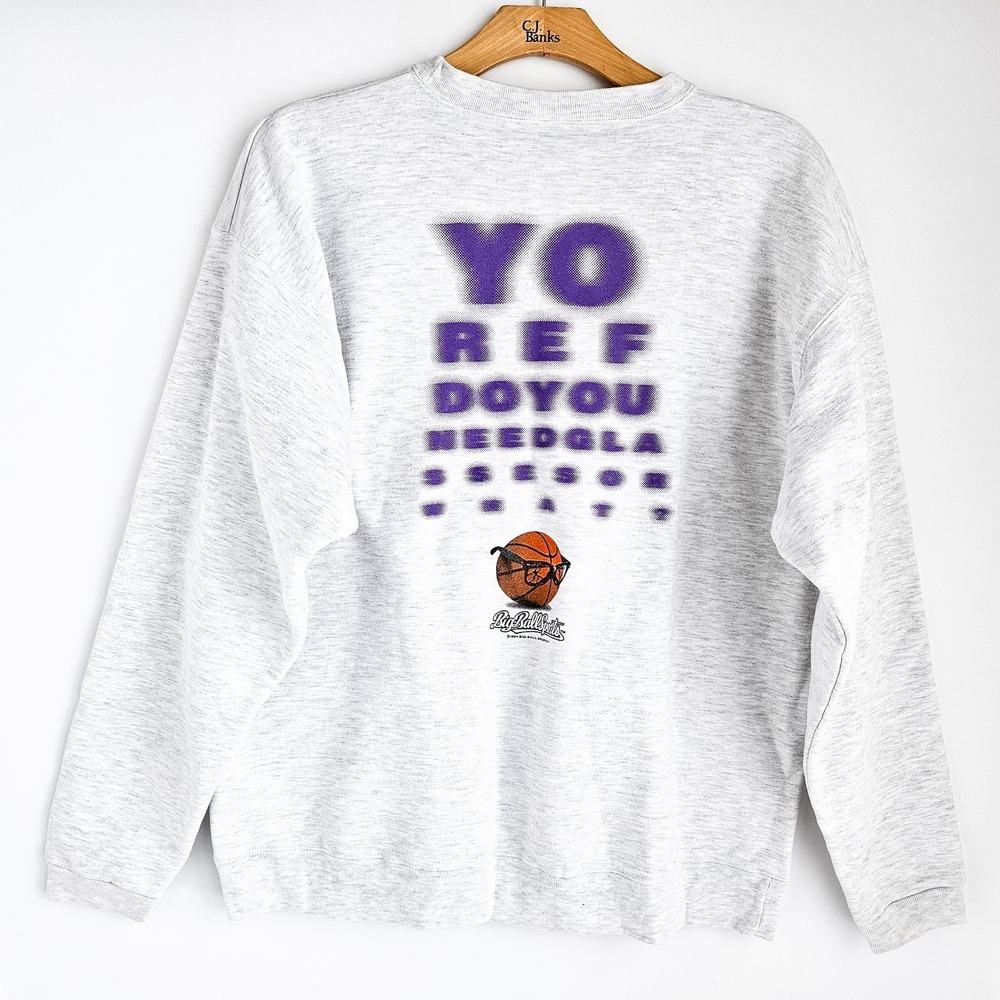 1994 Big Ball Sports Crewneck Sweatshirt 2X "Yo Ref Do You Need Glasses Or What"